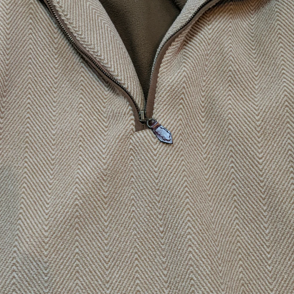 T. Harris, quarter zip fleece sweater. Size Lg